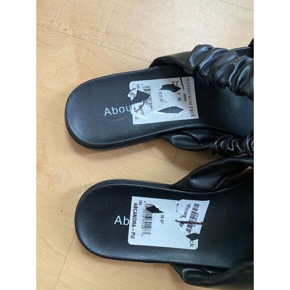 Abound BNWT "Candra" black flat sandal slide NEW - Picture 3 of 5